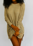Shredded Sweater Dress - DESEO